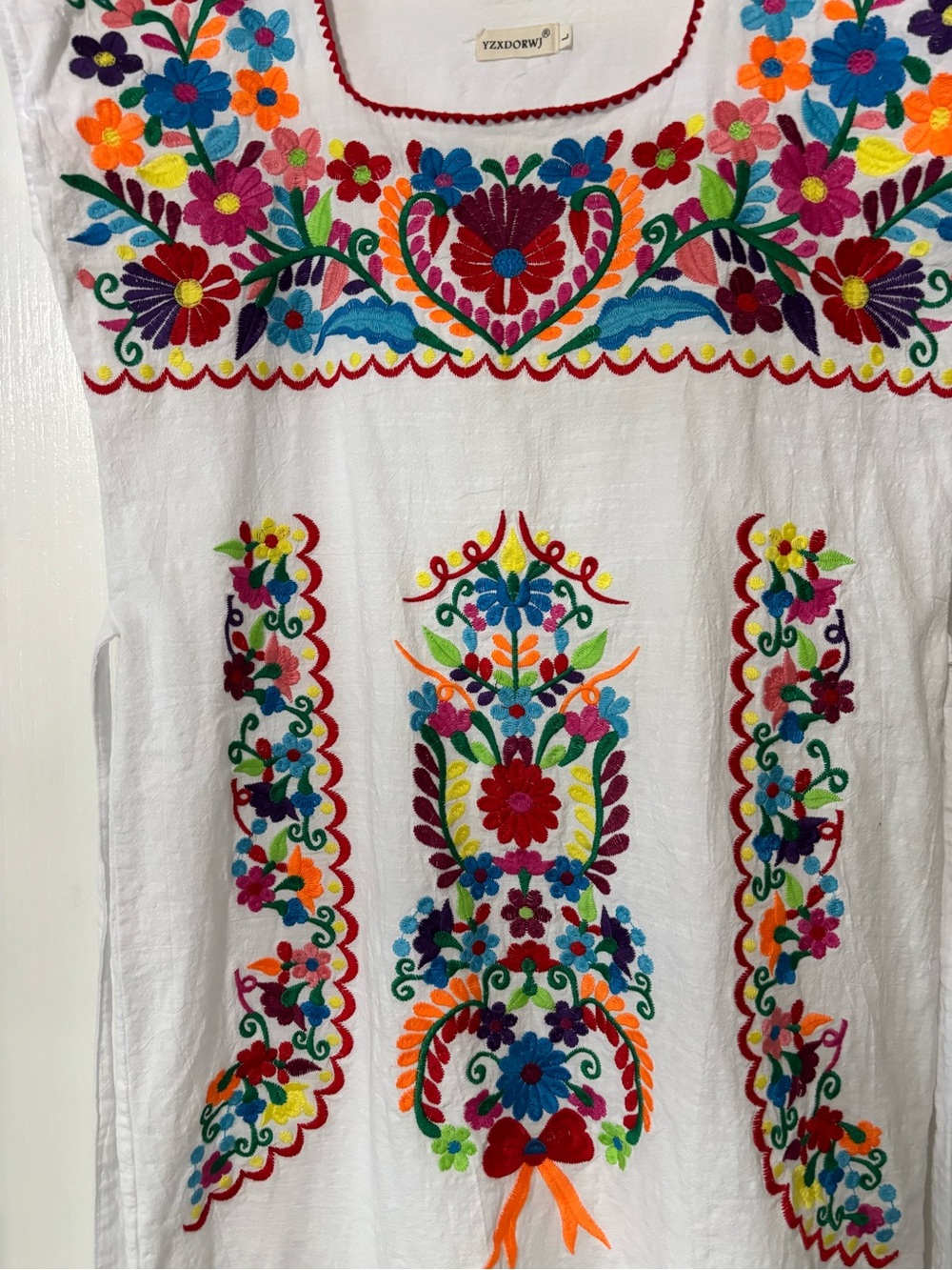 YZXDORWJ Mexican embroidered dress - Picture 4 of 8